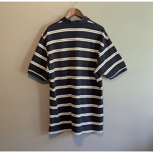 Nautica Size XL Polo Shirt Mens Black White Stripe Top Extra Large Short Sleeve - Picture 3 of 3